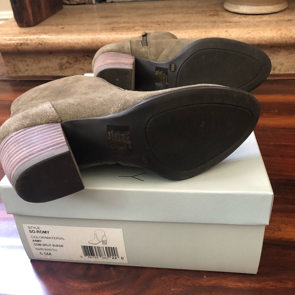 Sole Society Suede Army Color Booties - *NEW* - Picture 3 of 4